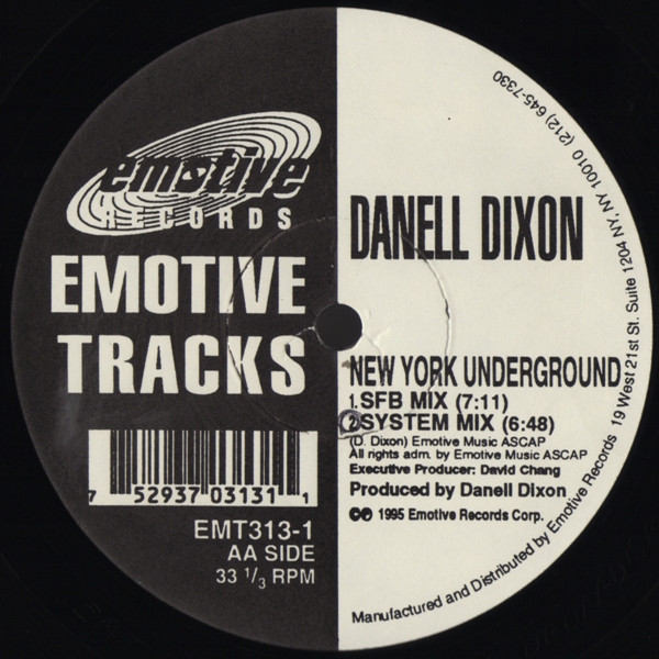Danell Dixon - Damage / New York Underground | Emotive Tracks (EMT313-1) - 2