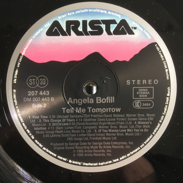 Angela Bofill - Tell Me Tomorrow | Arista (207 443) - 4