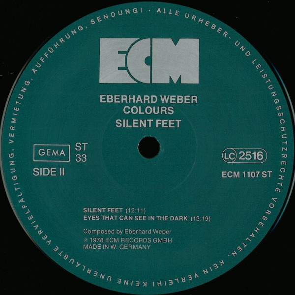 Eberhard Weber Colours - Silent Feet | ECM Records (ECM 1107) - 4 Eberhard Weber Colours - Silent Feet | ECM Records (ECM 1107) - 4