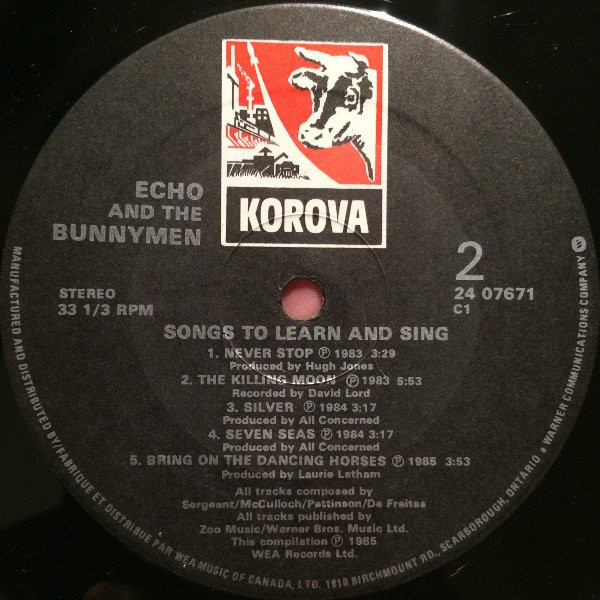Echo & The Bunnymen - Songs To Learn & Sing | Korova (24 07671) - 3 Echo & The Bunnymen - Songs To Learn & Sing | Korova (24 07671) - 3