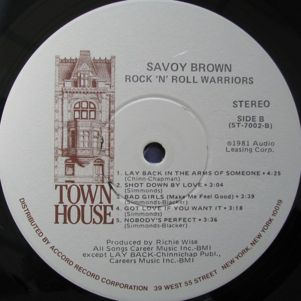 Savoy Brown - Rock 'N' Roll Warriors | Town House (ST-7002) - 4 Savoy Brown - Rock 'N' Roll Warriors | Town House (ST-7002) - 4