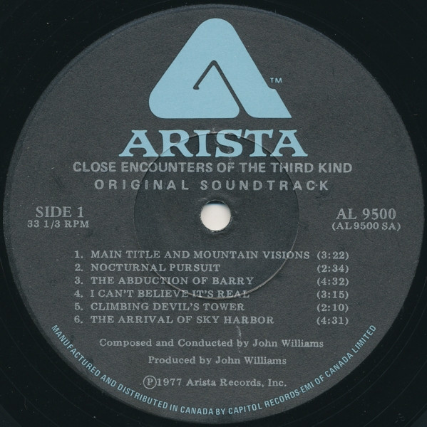 John Williams - Close Encounters Of The Third Kind (Original Motion Picture Soundtrack) | Arista (AL 9500) - 3
