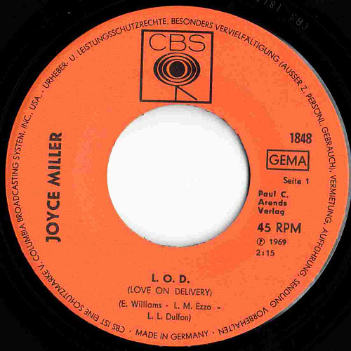 Joyce Miller - L.O.D. - Love On Delivery / Please Excuse My Writing | CBS (1848) - 3