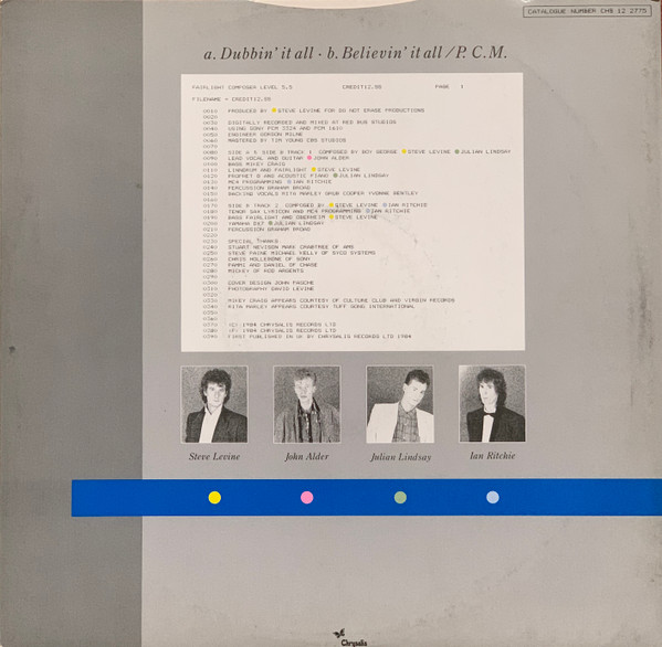 Steve Levine - Dubbin' It All | Chrysalis (CHS 12 2775) - main