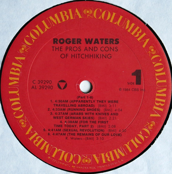 Roger Waters - The Pros And Cons Of Hitch Hiking | Columbia (PC 39290) - 3