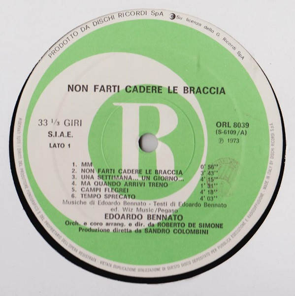 Edoardo Bennato - Non Farti Cadere Le Braccia | Ricordi (ORL 8039) - 3