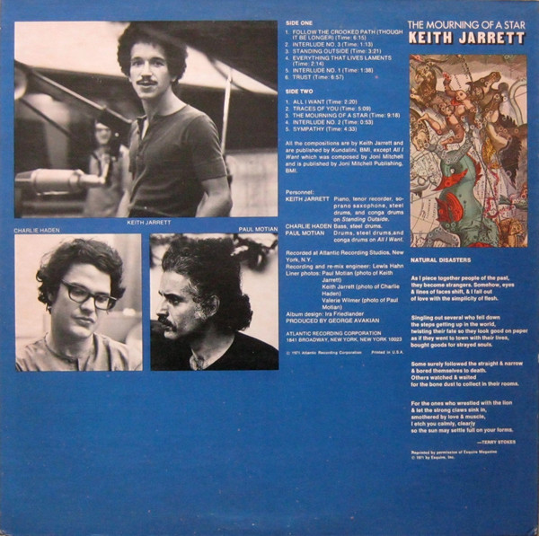 Keith Jarrett - The Mourning Of A Star | Atlantic (SD 1596) - 2 Keith Jarrett - The Mourning Of A Star | Atlantic (SD 1596) - 2