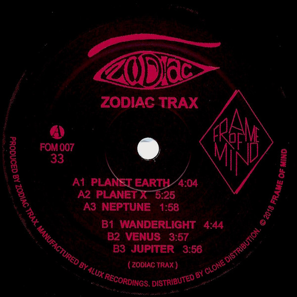 Zodiac Trax - Zodiac Trax | Frame Of Mind (FOM007) - main