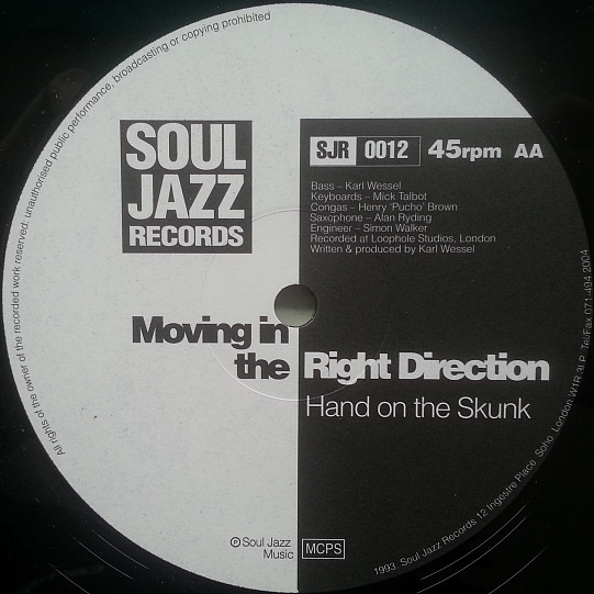 Moving In The Right Direction - The Sun / Hand On The Skunk | Soul Jazz Records (SJR 0012) - 4 Moving In The Right Direction - The Sun / Hand On The Skunk | Soul Jazz Records (SJR 0012) - 4