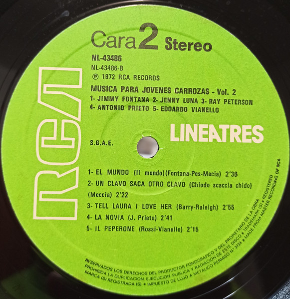Various - Musica Para Jovenes Carrozas - Vol. 2 | RCA (NL 43486) - 4 Various - Musica Para Jovenes Carrozas - Vol. 2 | RCA (NL 43486) - 4