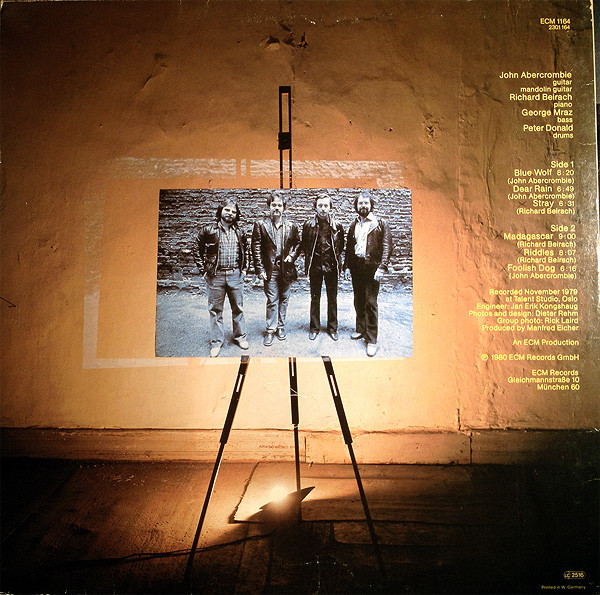 John Abercrombie Quartet - Abercrombie Quartet | ECM Records (ECM 1164) - 2