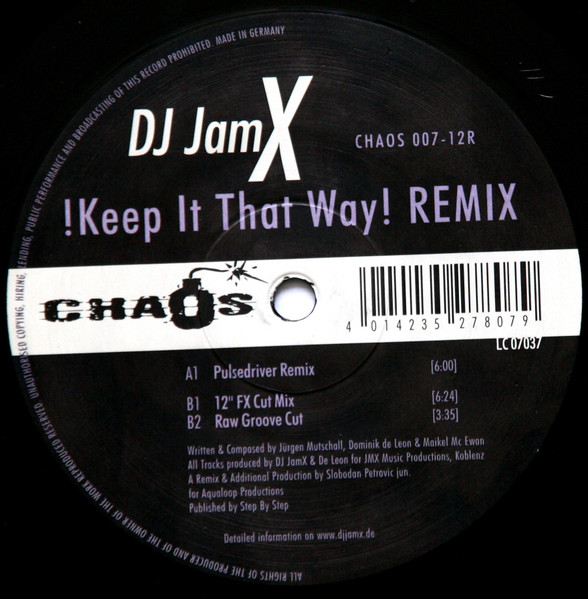 DJ JamX - !Keep It That Way! (Remix) | Chaos Records (CHAOS 007-12R)