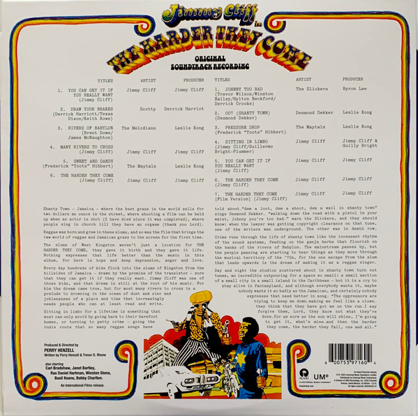 Various , Jimmy Cliff , The Maytals - The Harder They Come | Island Records (B0036602-01) - 2 Various , Jimmy Cliff , The Maytals - The Harder They Come | Island Records (B0036602-01) - 2