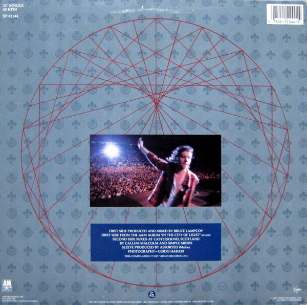 Simple Minds - Promised You A Miracle / Book Of Brilliant Things / Glittering Prize / Celebrate (Simple Minds Live) | A&M Records (SP-12244) - 2