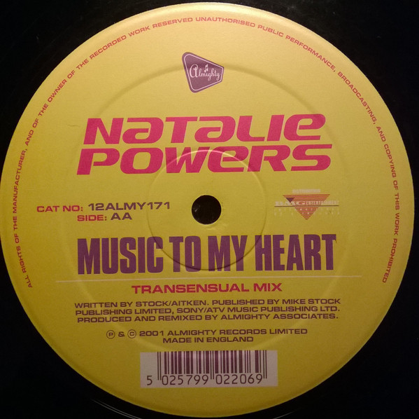 Natalie Powers - Music To My Heart | Almighty Records (12ALMY171) - 2