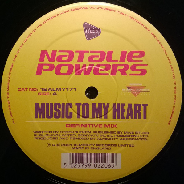 Natalie Powers - Music To My Heart | Almighty Records (12ALMY171)