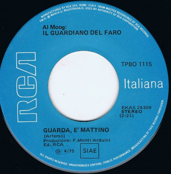 Il Guardiano Del Faro - Amore Grande Amore Libero | RCA (TPBO 1115) - 4 Il Guardiano Del Faro - Amore Grande Amore Libero | RCA (TPBO 1115) - 4