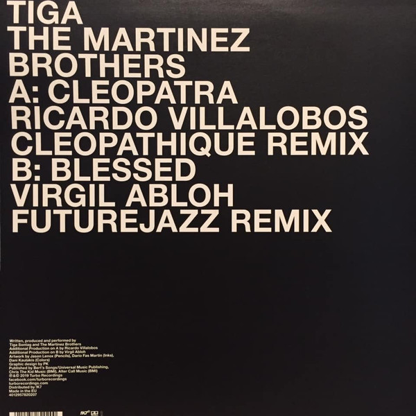 Tiga , The Martinez Brothers - Blessed / Cleopatra Remixes | Turbo (TURBO 202) - 2 Tiga , The Martinez Brothers - Blessed / Cleopatra Remixes | Turbo (TURBO 202) - 2