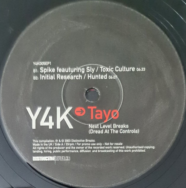 Tayo - Y4K → Tayo - Next Level Breaks (Dread At The Controls) EP | Distinct'ive Breaks (Y4K005EP1) - 2 Tayo - Y4K → Tayo - Next Level Breaks (Dread At The Controls) EP | Distinct'ive Breaks (Y4K005EP1) - 2