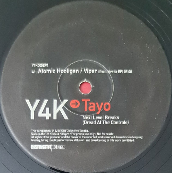 Tayo - Y4K → Tayo - Next Level Breaks (Dread At The Controls) EP | Distinct'ive Breaks (Y4K005EP1) - main Tayo - Y4K → Tayo - Next Level Breaks (Dread At The Controls) EP | Distinct'ive Breaks (Y4K005EP1) - main