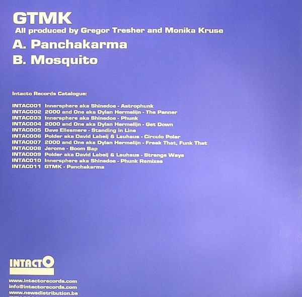 GTMK AKA Gregor Tresher & Monika Kruse - Panchakarma / Mosquito | Intacto Records (INTAC011) - 4