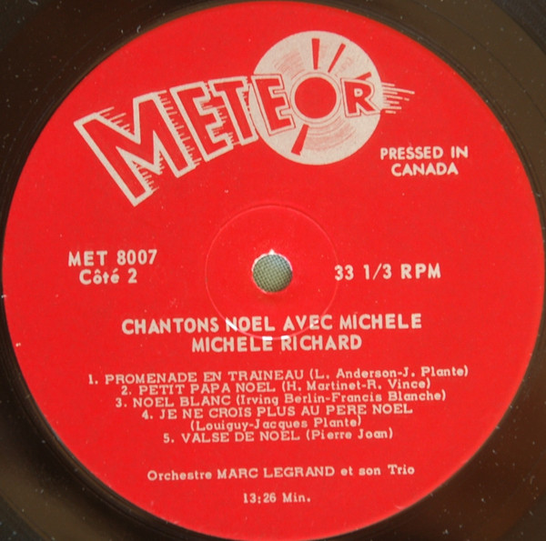 Michèle Richard - Chantons Noël Avec Michèle | Meteor (MET-8007) - 4 Michèle Richard - Chantons Noël Avec Michèle | Meteor (MET-8007) - 4