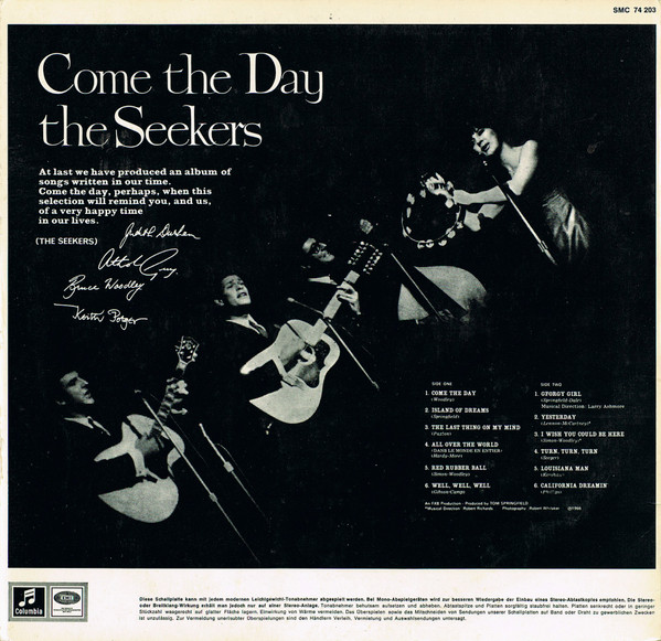 The Seekers - Come The Day | Columbia (SMC 74 203) - 2 The Seekers - Come The Day | Columbia (SMC 74 203) - 2