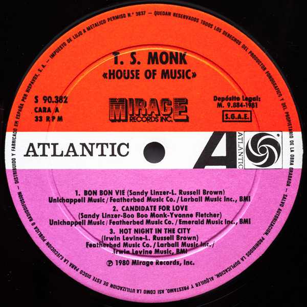 T.S. Monk - House Of Music | Mirage (S 90.382) - 3