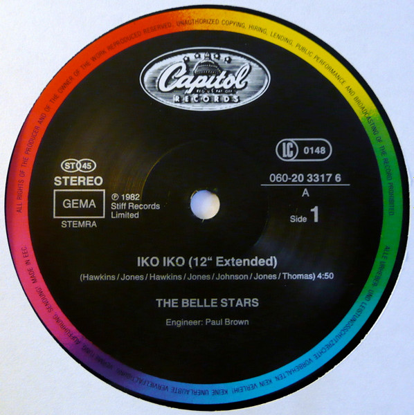 The Belle Stars - Iko Iko | Capitol Records (060-20 3317 6) - 3