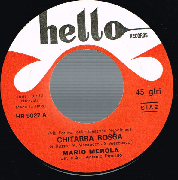 Mario Merola - Chitarra Rossa | Hello Records (HR 9027) - 4