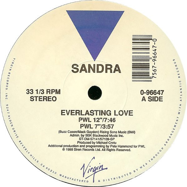 Sandra - Everlasting Love | Virgin (0-96647) - 3