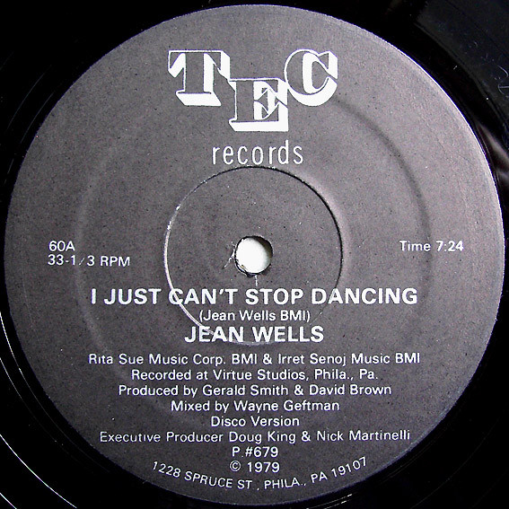 Jean Wells - I Just Can't Stop Dancing | TEC Records (60) - main