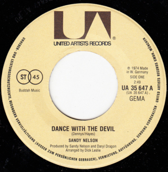 Sandy Nelson - Dance With The Devil | United Artists Records (UA 35 647 A) - 3