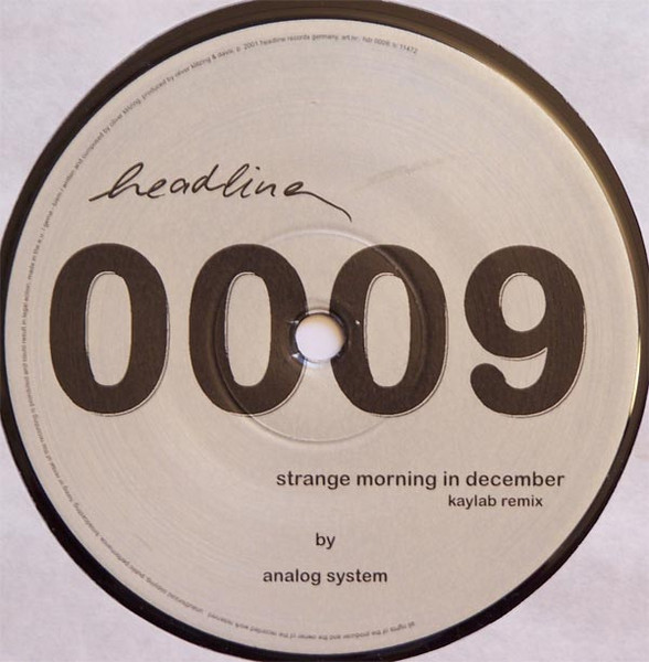 Analog System - Strange Morning In December | Headline (hdr 0009) - main
