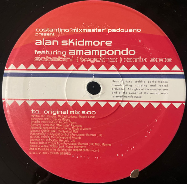 Alan Skidmore - Sobabini (Together) (Remix 2002) | V.O.T.U. Records (Voice Of The Underground Records) (VU 092) - 3