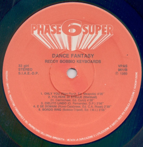 Reddy Bobbio 3 Dimensional Keyboards - Dance Fantasy | Phase 6 Super Stereo (VPAS 961) - 4