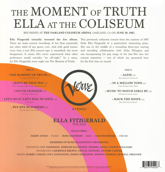 Ella Fitzgerald - The Moment Of Truth (Ella At The Coliseum) | Verve Records (00602475454267) - 4 Ella Fitzgerald - The Moment Of Truth (Ella At The Coliseum) | Verve Records (00602475454267) - 4