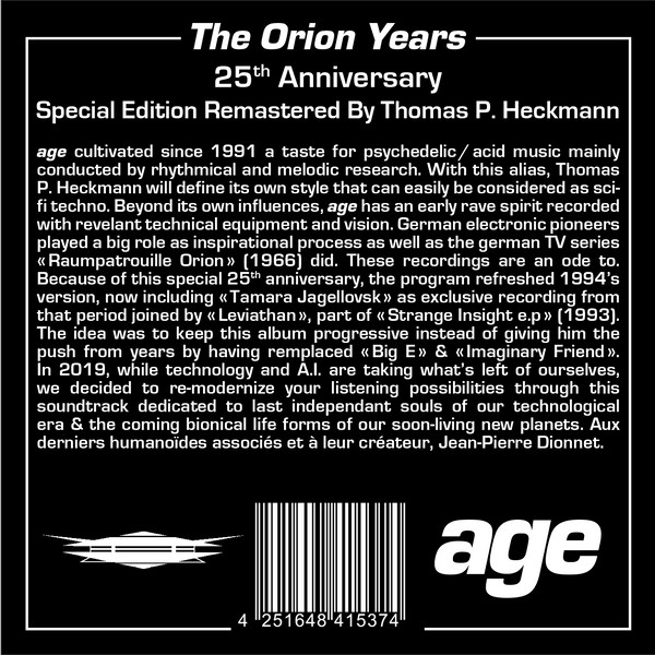 Age - The Orion Years | Hybride Sentimento (HYB.003) - 2