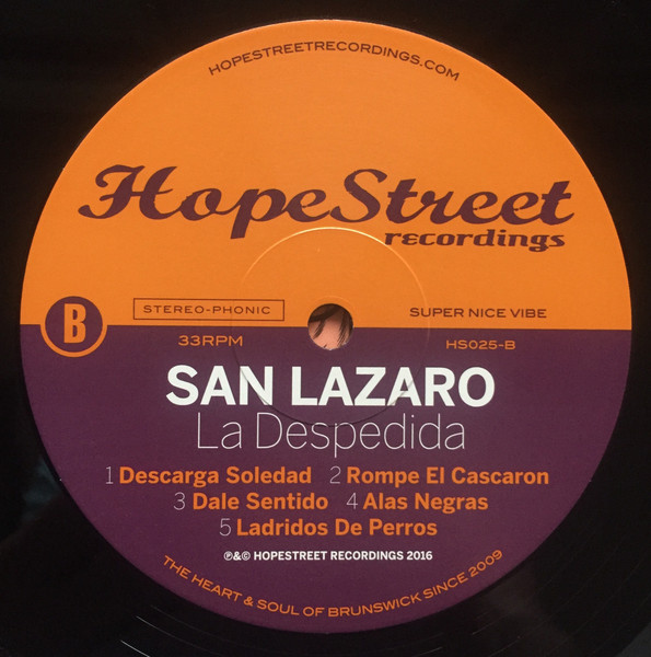 San Lazaro - La Despedida | Hopestreet Recordings (HS025) - 4 San Lazaro - La Despedida | Hopestreet Recordings (HS025) - 4