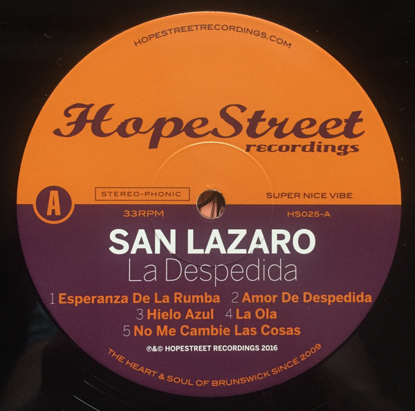 San Lazaro - La Despedida | Hopestreet Recordings (HS025) - 3 San Lazaro - La Despedida | Hopestreet Recordings (HS025) - 3