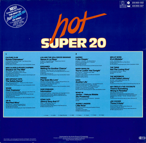 Various - Hot Super 20 | Ariola (205 900) - 2