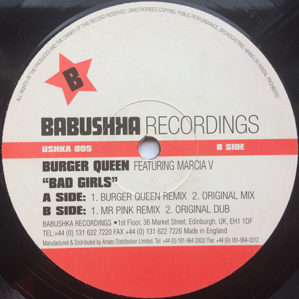 Burger Queen - Bad Girls | Babushka Recordings (USHKA 005) - main Burger Queen - Bad Girls | Babushka Recordings (USHKA 005) - main