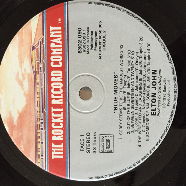 Elton John - Blue Moves | The Rocket Record Company (6650 005) - 2 Elton John - Blue Moves | The Rocket Record Company (6650 005) - 2
