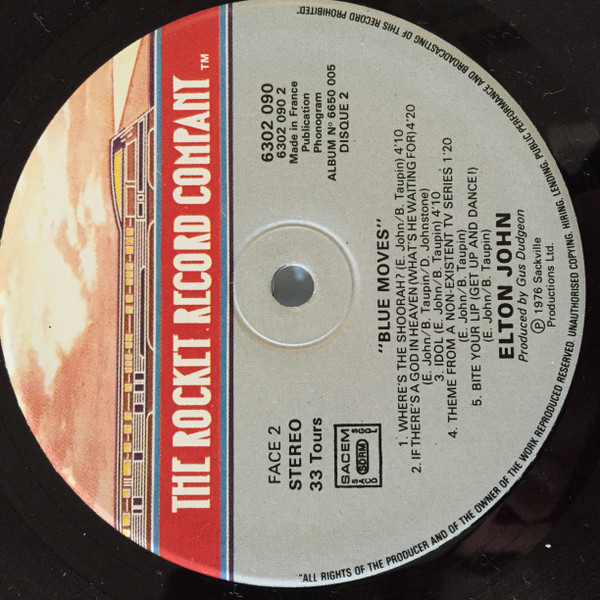 Elton John - Blue Moves | The Rocket Record Company (6650 005) - 3 Elton John - Blue Moves | The Rocket Record Company (6650 005) - 3