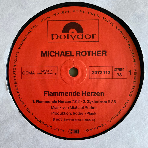 Michael Rother - Flammende Herzen | Polydor (2372 112) - 4