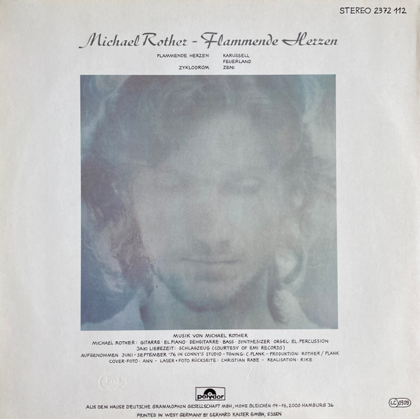 Michael Rother - Flammende Herzen | Polydor (2372 112) - 2