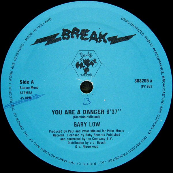 Gary Low - You Are A Danger | Break Records (308205) - 3