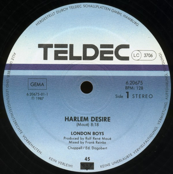 London Boys - Harlem Desire | TELDEC (6.20675) - 3
