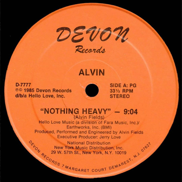 Alvin Fields - Nothing Heavy | Devon Records (D-7777)