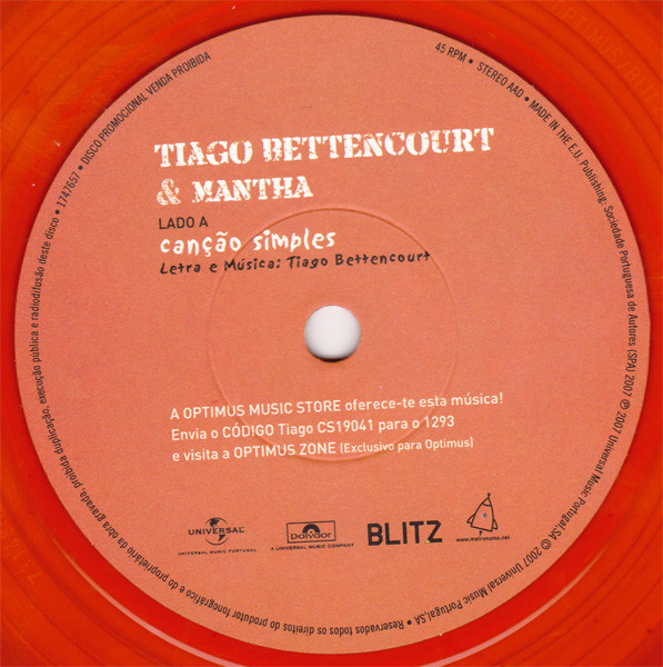 Tiago Bettencourt & Mantha - Canção Simples | Universal Music Portugal (1747657) - 3